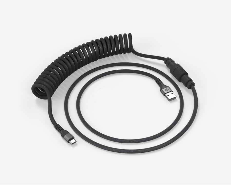 câble spiralé noir