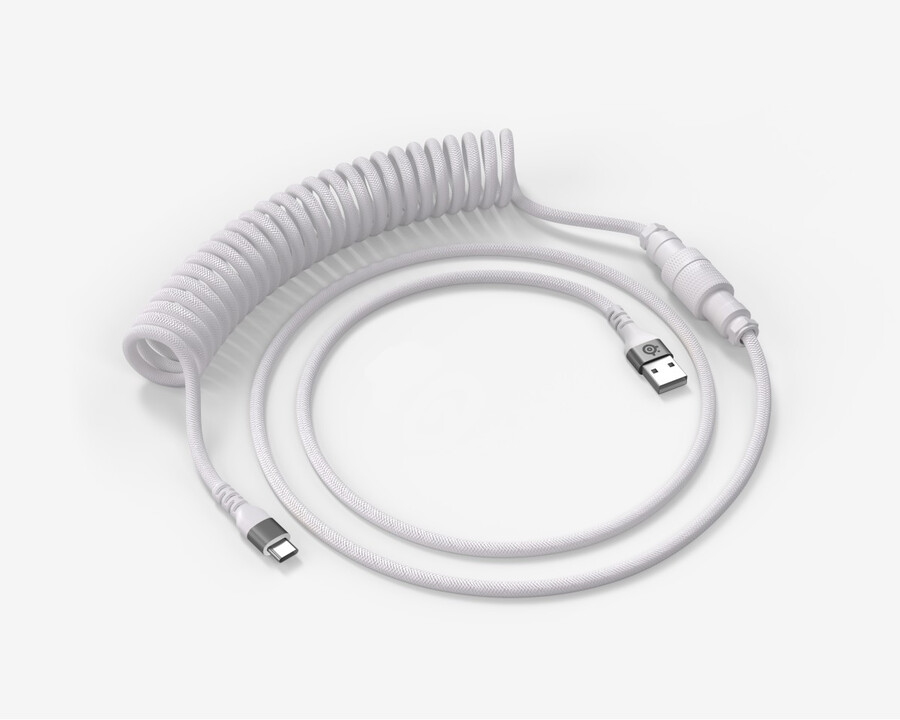câble spiralé blanc
